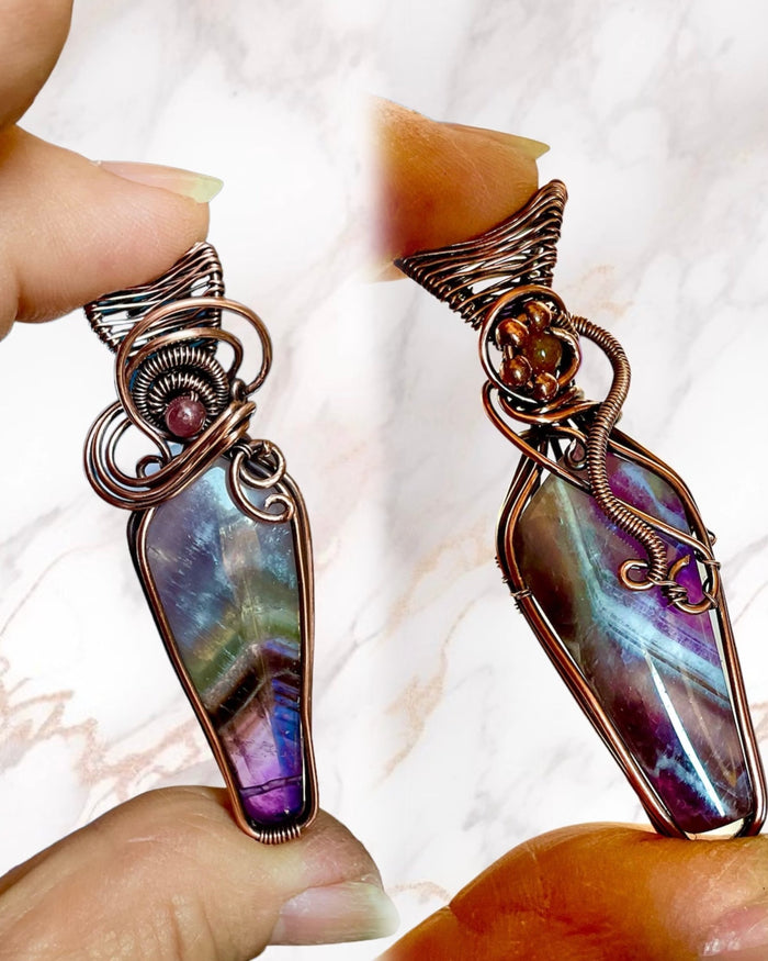 Amethyst Wire Wrapped Pendants