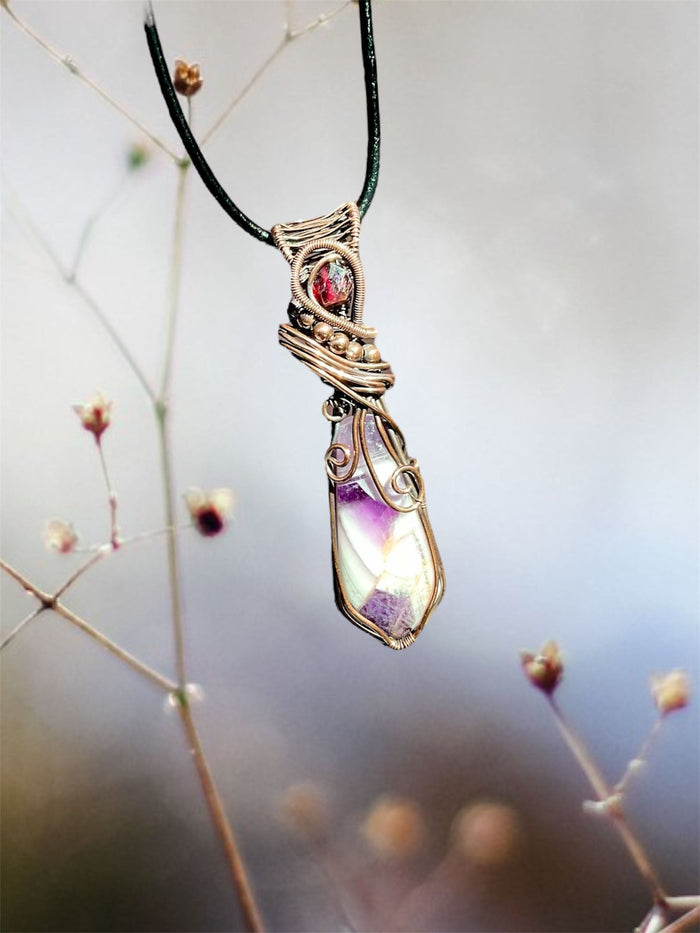 Chevron Amethyst Pendant