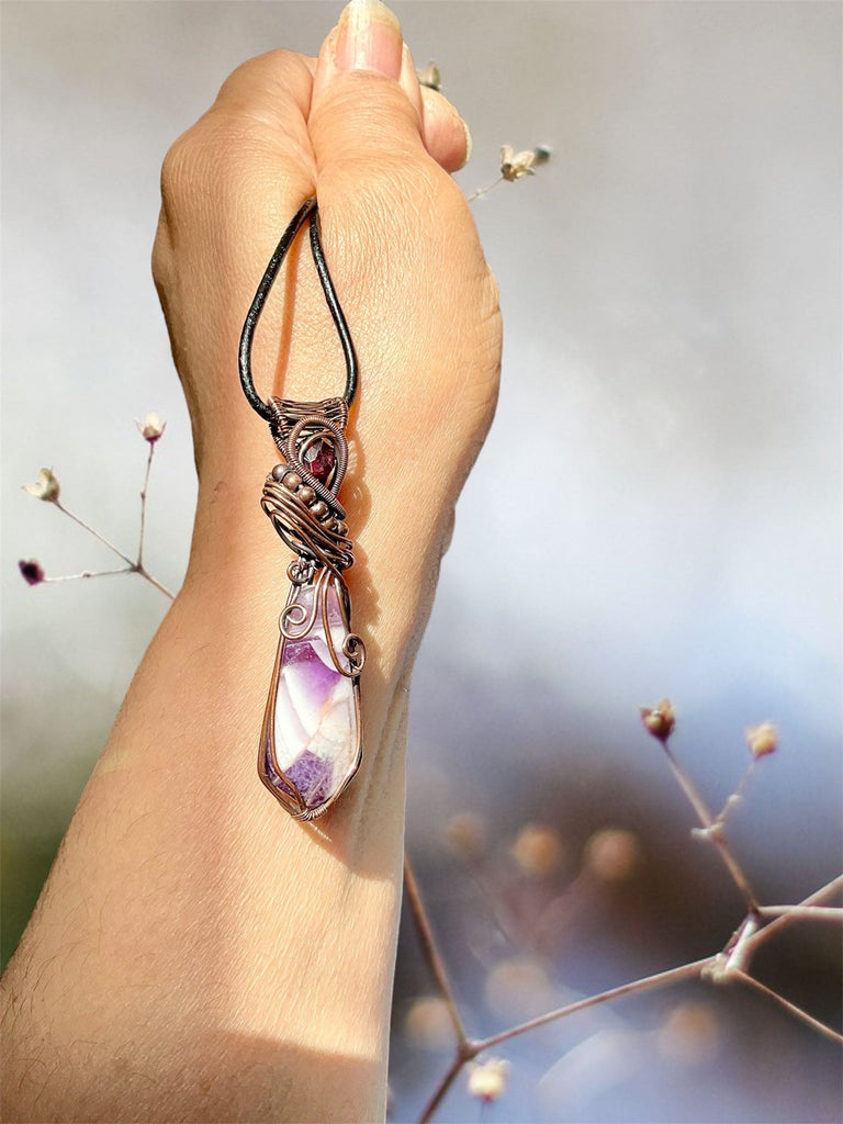 Chevron Amethyst Pendant