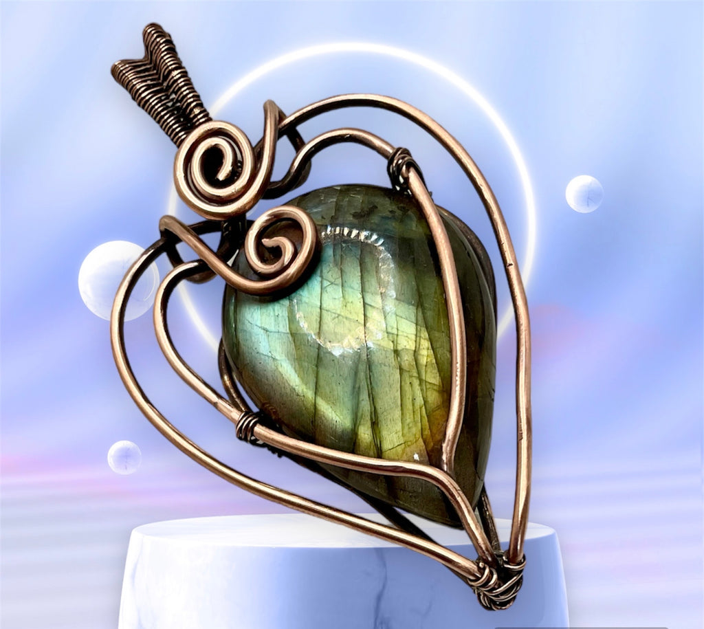Labradorite Wire Wrapped Pendant - Connie’s Crystals 