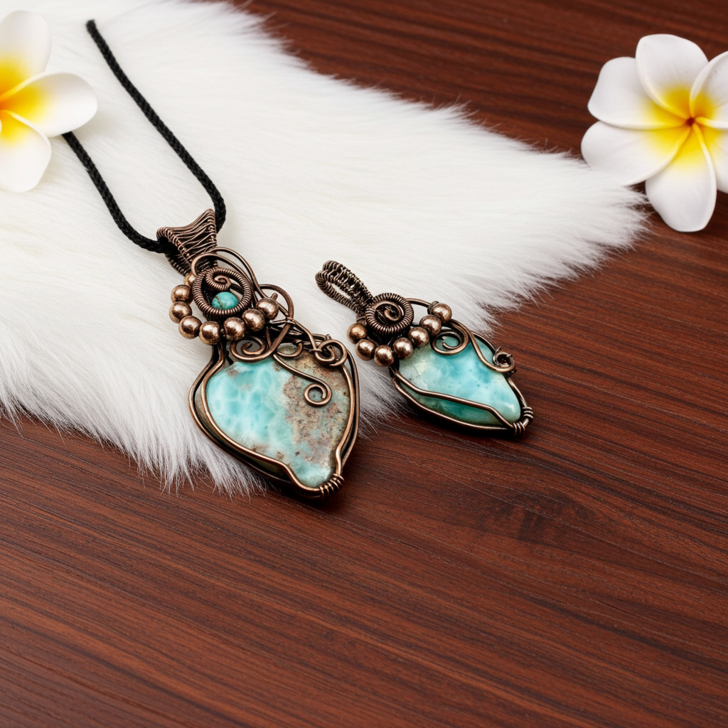 Larimar Mini Pendants - Connie’s Crystals 
