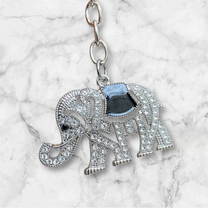 Lucky Elephant Crystal Key Ring