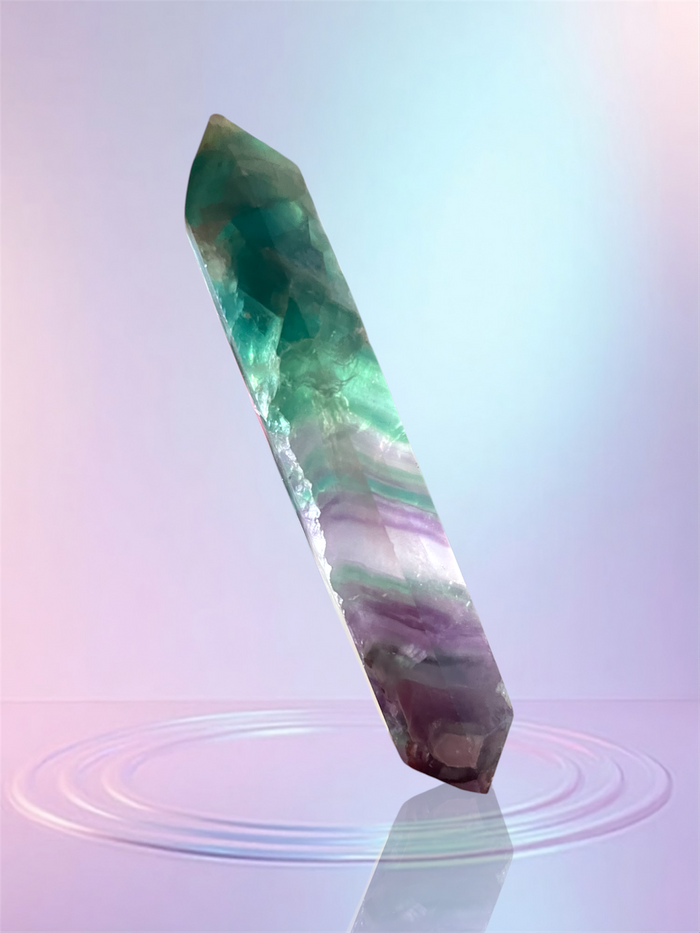 Rainbow Fluorite Double Terminated Wand