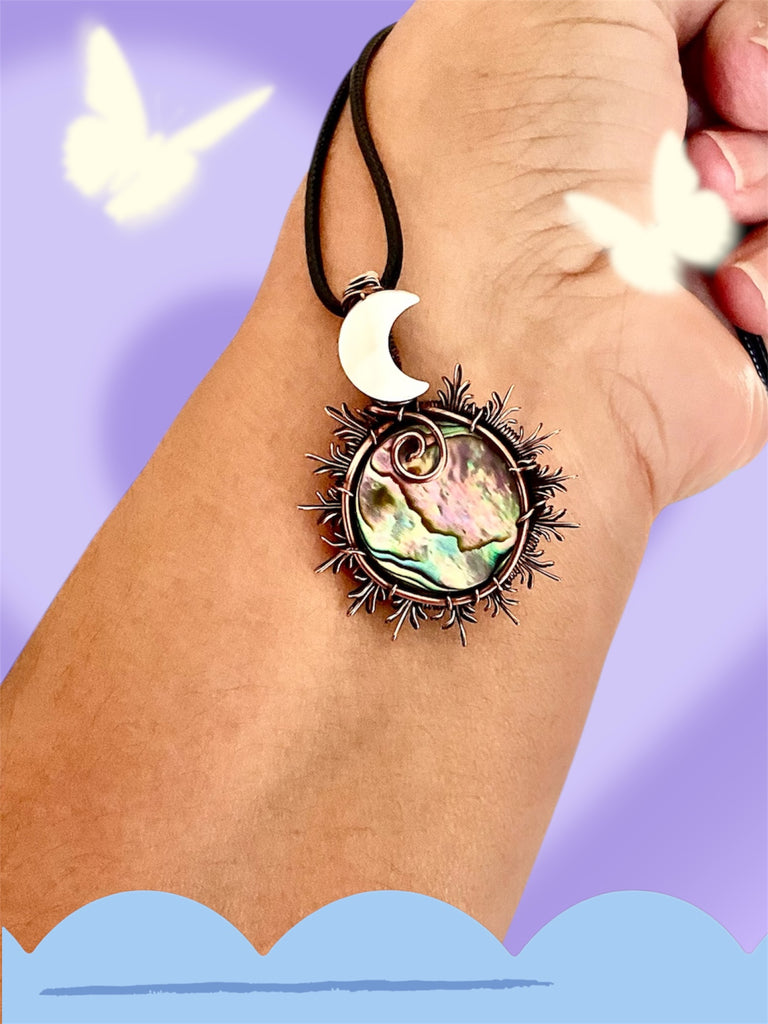 Abalone Shell Sun Pendant