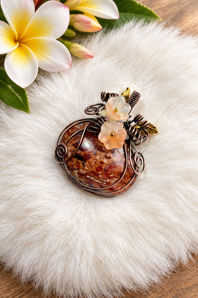 Handmade Crystal Pumpkin Pendants