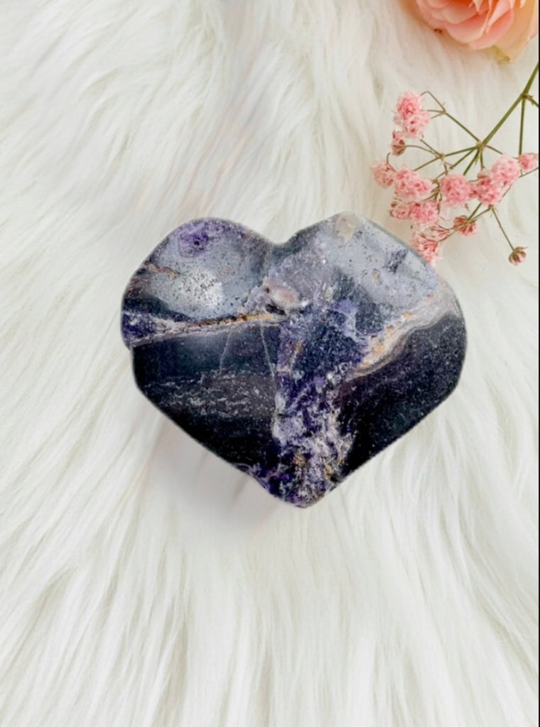 Sugilite Druzy Heart