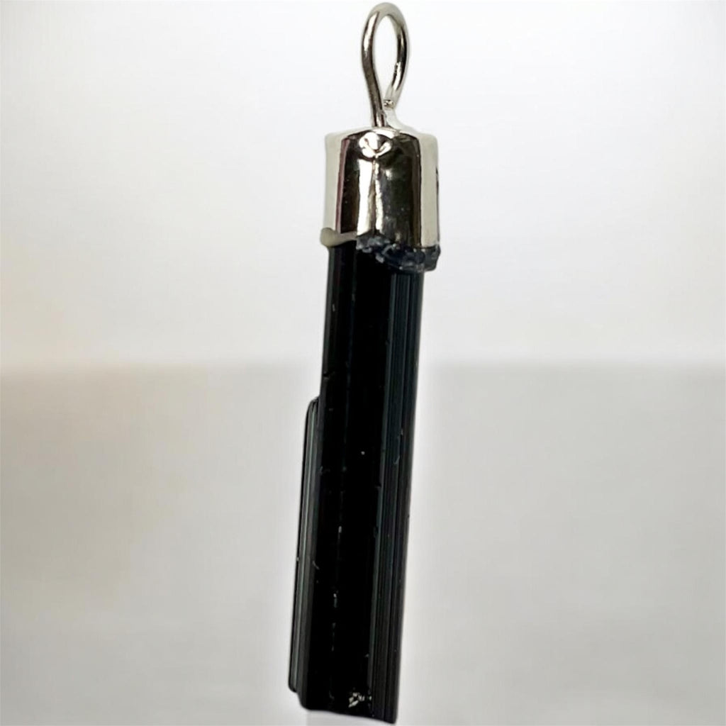 Black Tourmaline & Epidote in Black Tourmaline Pendants