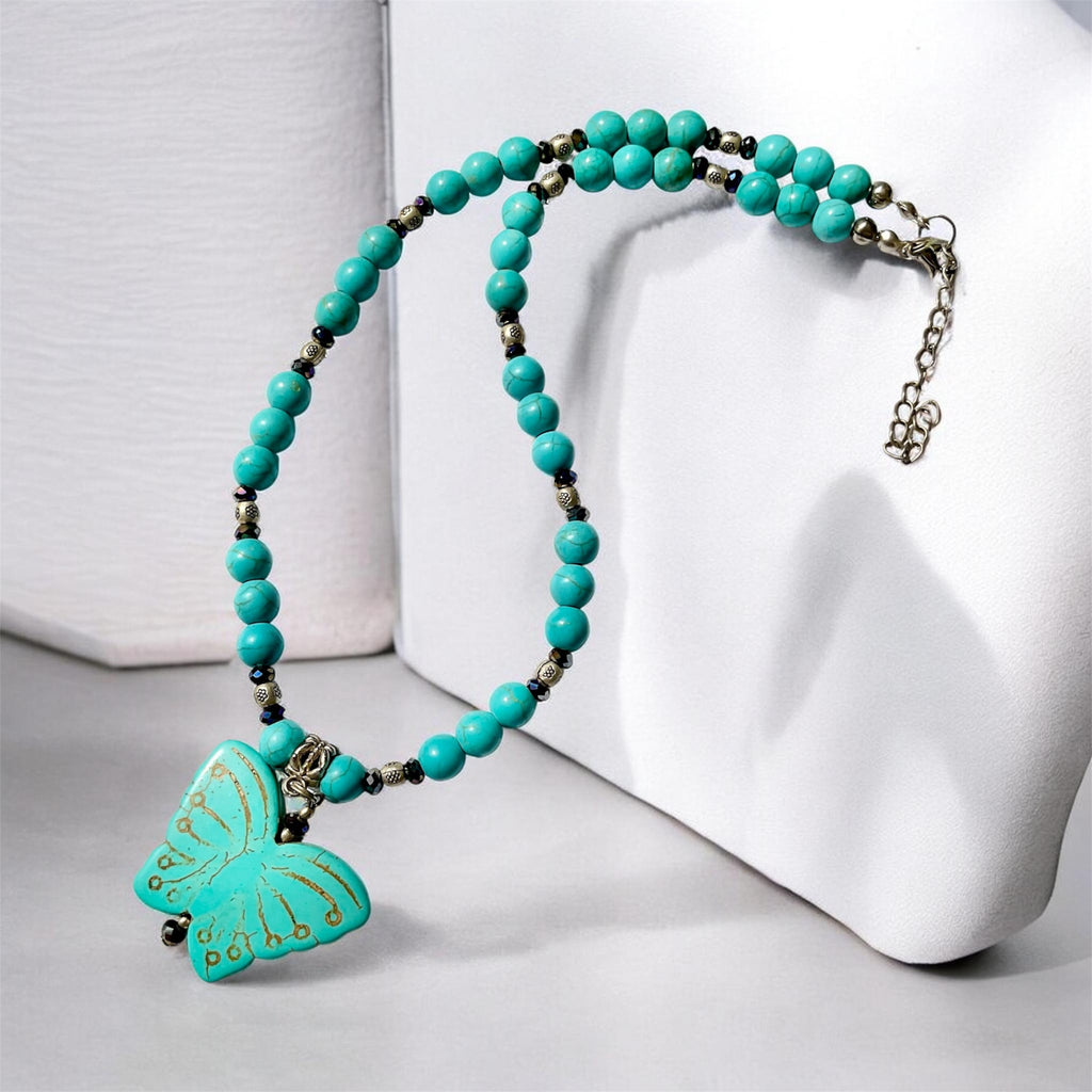 💙 Butterfly Pendant Necklace - Connie’s Crystals 