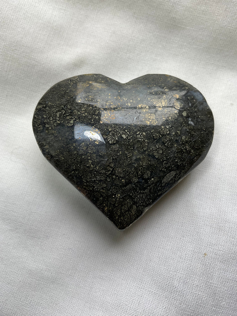 Pyrite Flower Heart