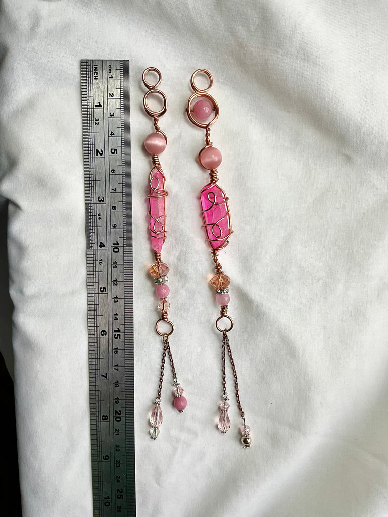 Pink Aura Quartz Wand