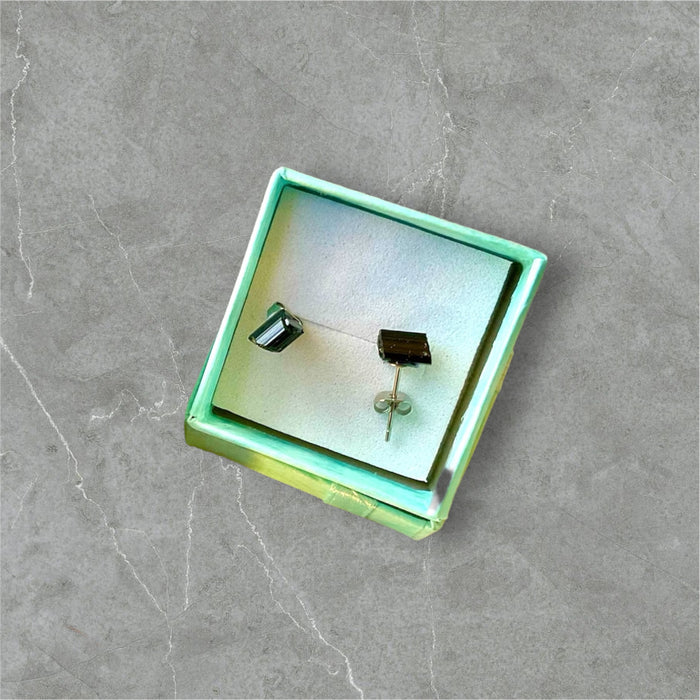 Black Tourmaline Stud Earrings - Connie’s Crystals 
