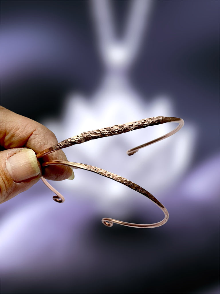 Hammered Copper Cuff Bracelet - Connie’s Crystals 