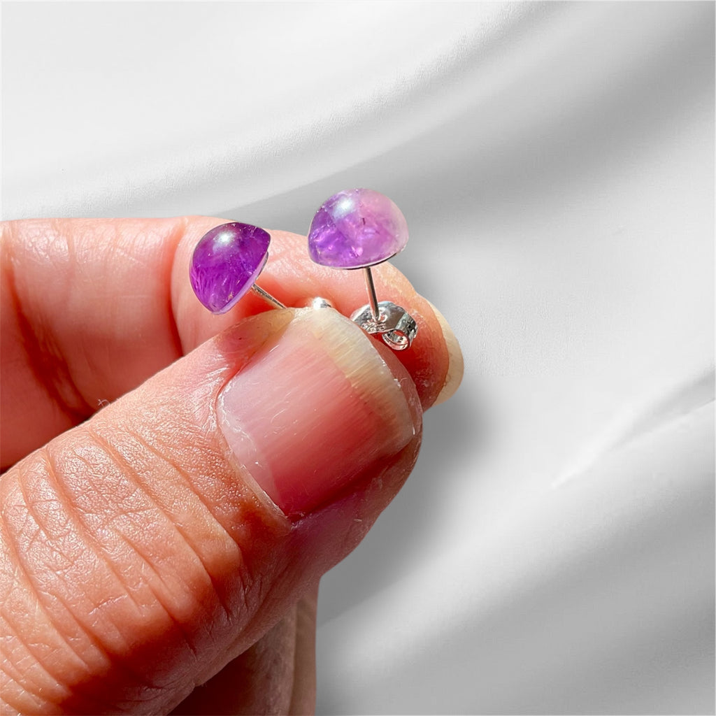 Sterling Silver Gemstone Stud Earrings