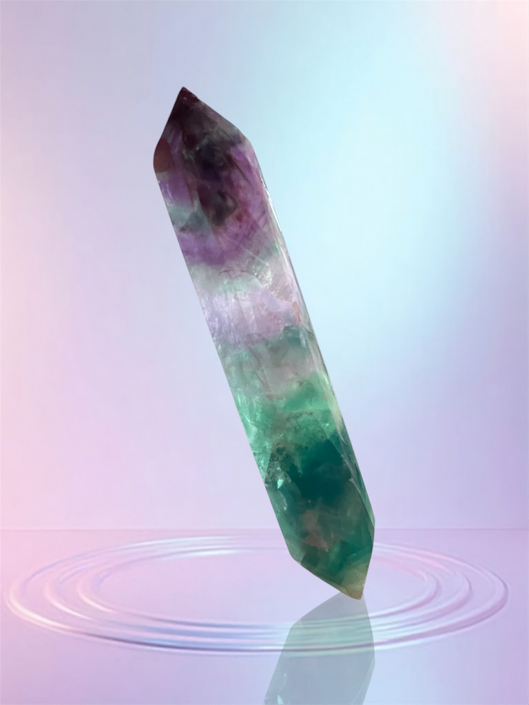 Rainbow Fluorite Double Terminated Wand