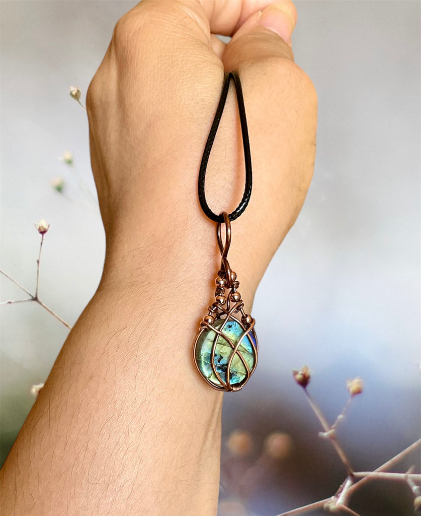 Labradorite Wire Wrapped Pendant