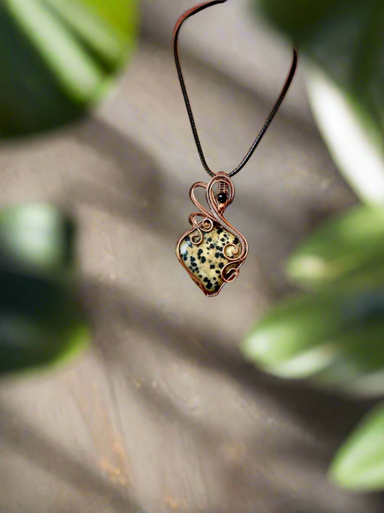 Dalmatian Jasper With Black Onyx Accent