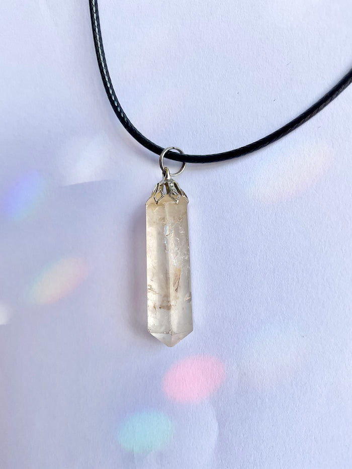 Clear Quartz Point with Inclusions