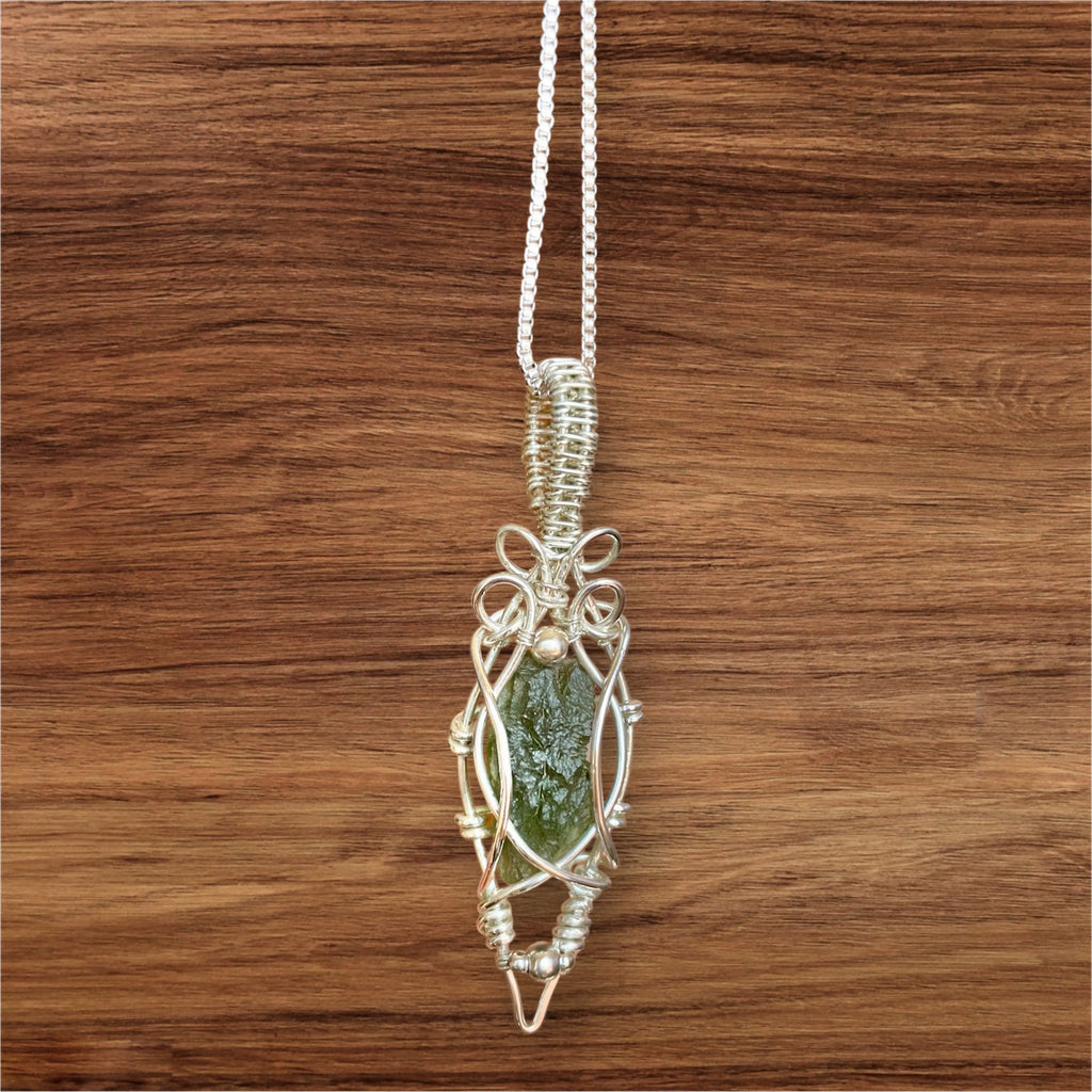 Moldavite In Sterling Silver.