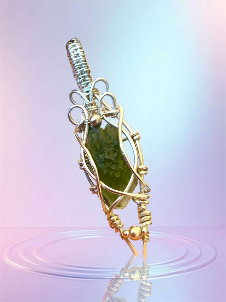 Moldavite In Sterling Silver.