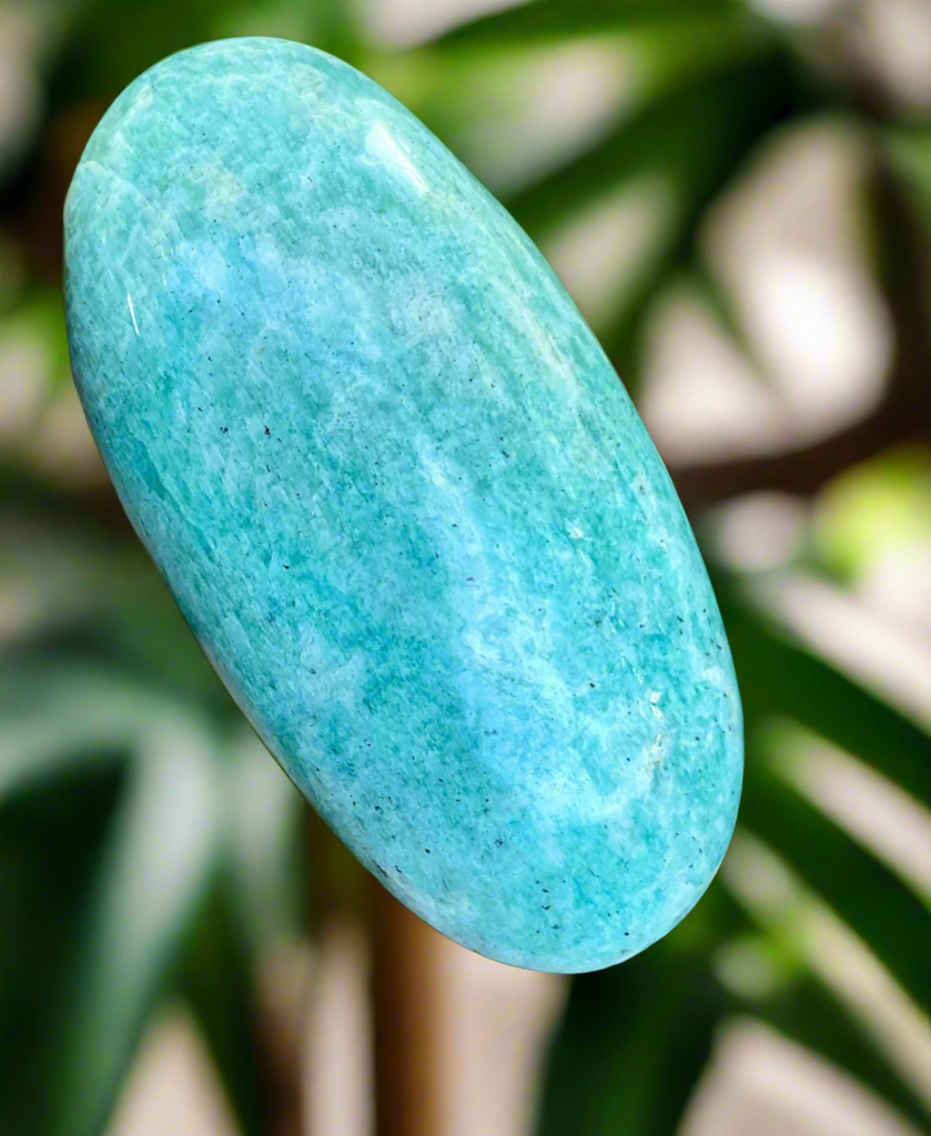 Amazonite Palm Stone - Connie’s Crystals 