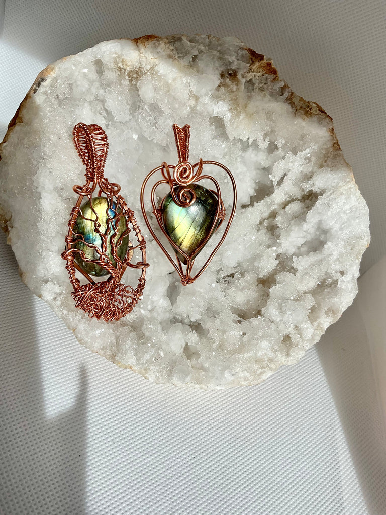 Labradorite Wire Wrapped Pendant - Connie’s Crystals 