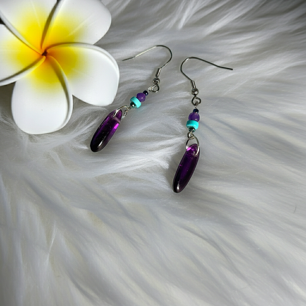 Amethyst Earrings - Connie’s Crystals 