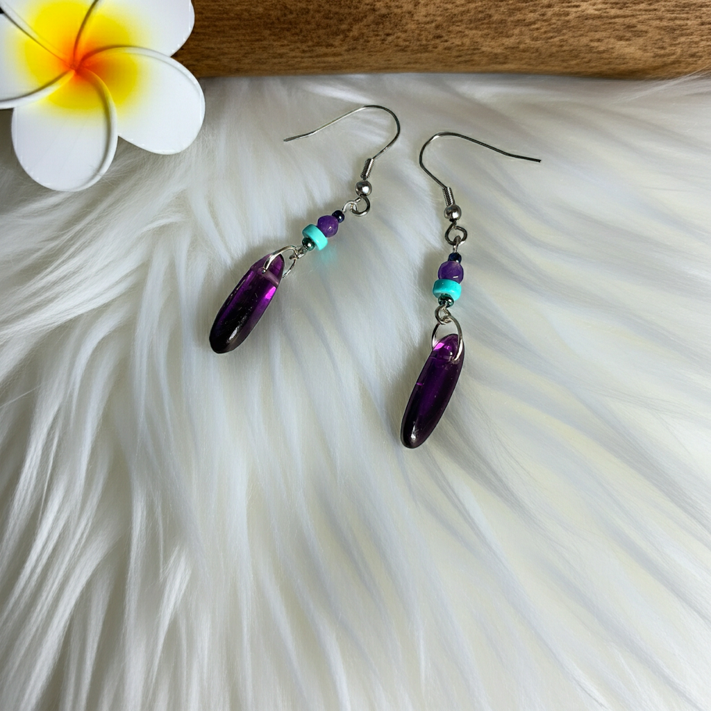 Amethyst Earrings - Connie’s Crystals 