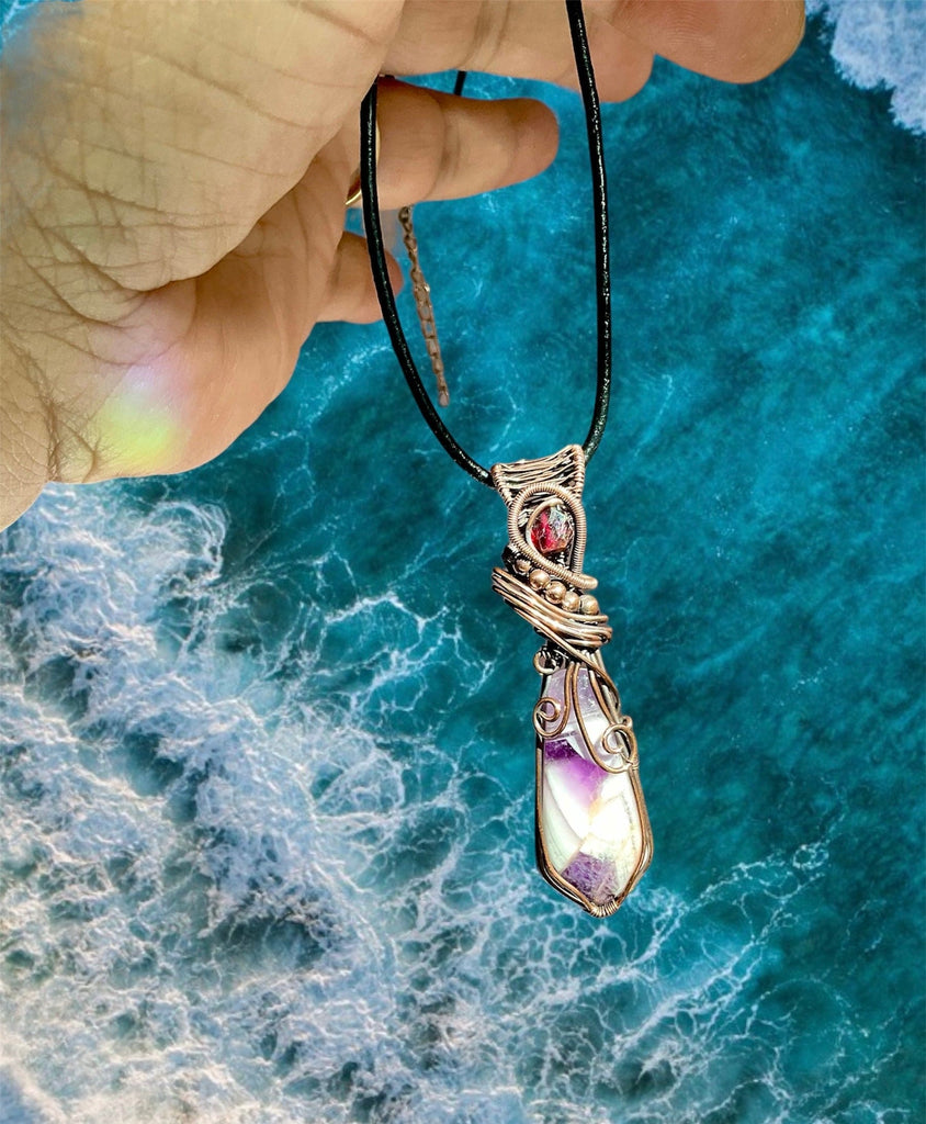 Chevron Amethyst Pendant