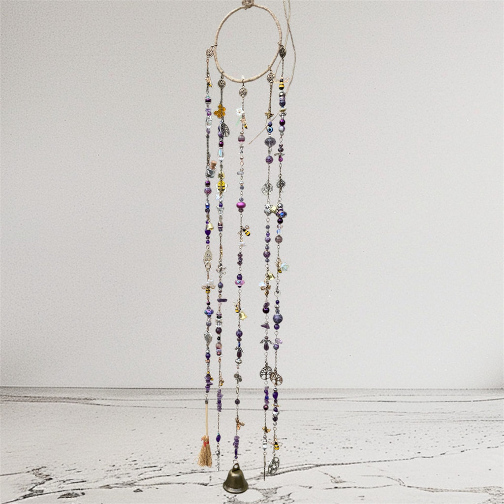 Custom Witch Bell Chimes - Maroon & Red Theme - Connie’s Crystals 