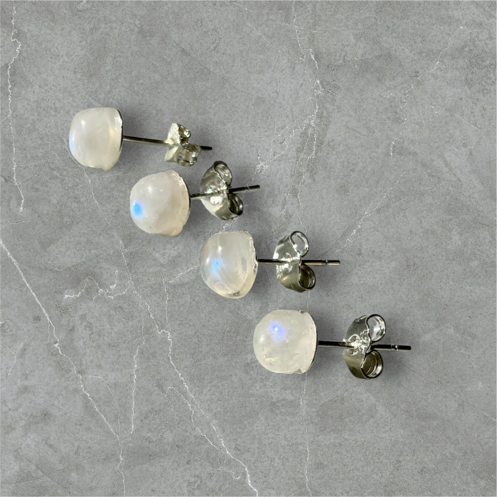 Sterling Silver Gemstone Stud Earrings