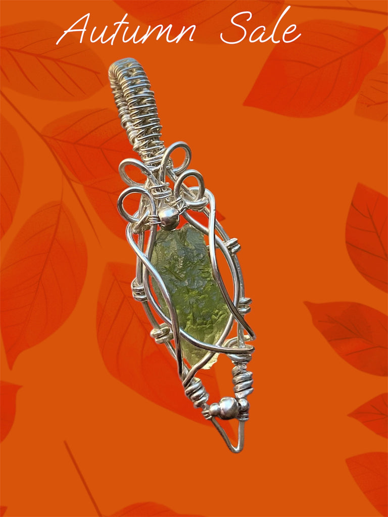 Moldavite In Sterling Silver.