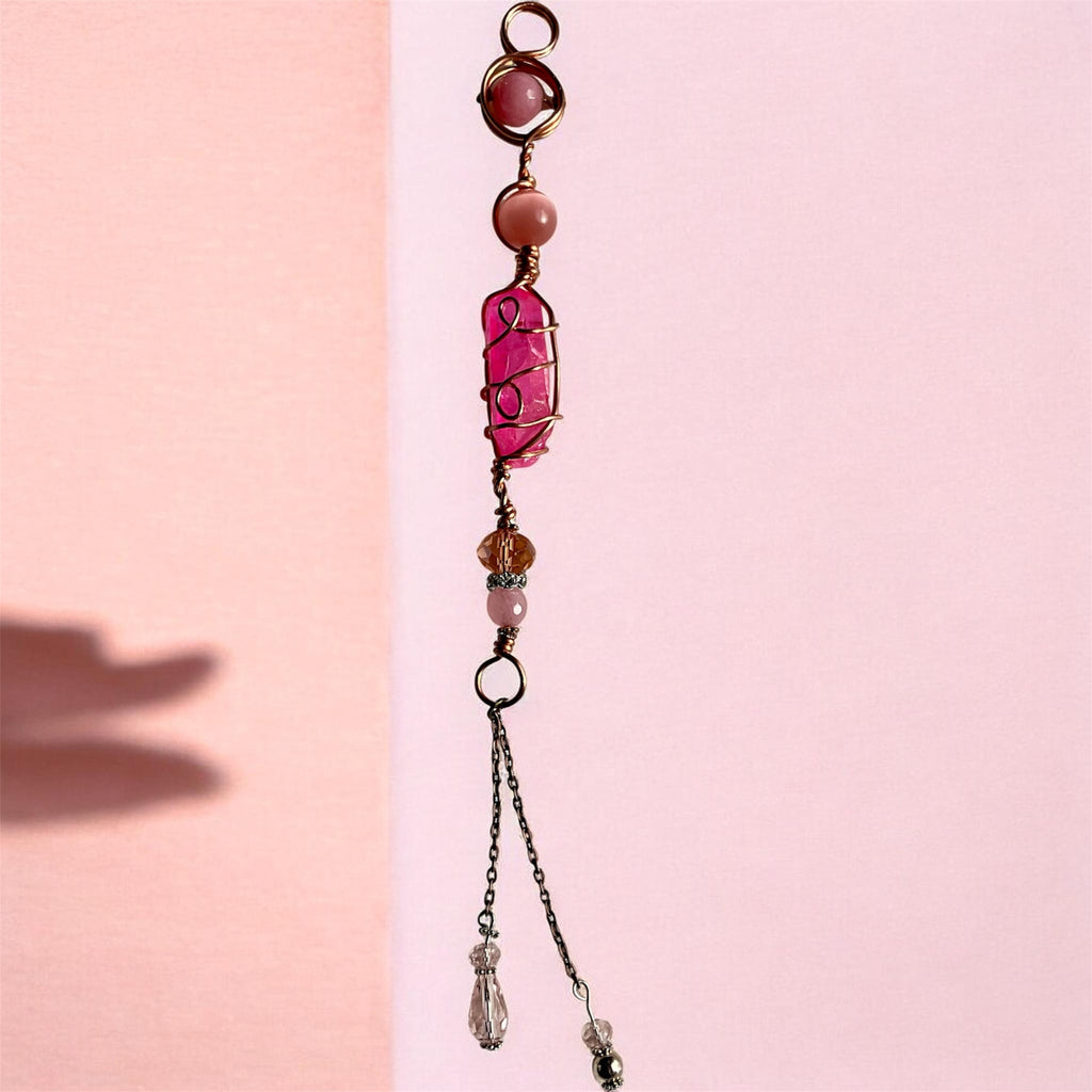 Pink Aura Quartz Wand