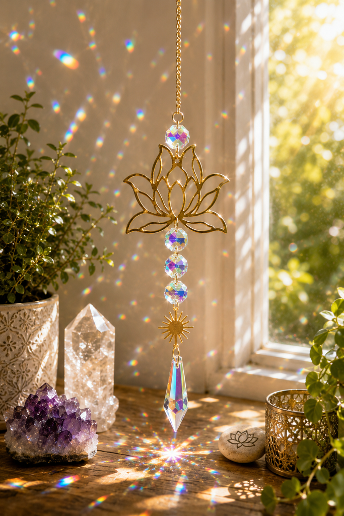 Lotus Crystal Sun Catchers