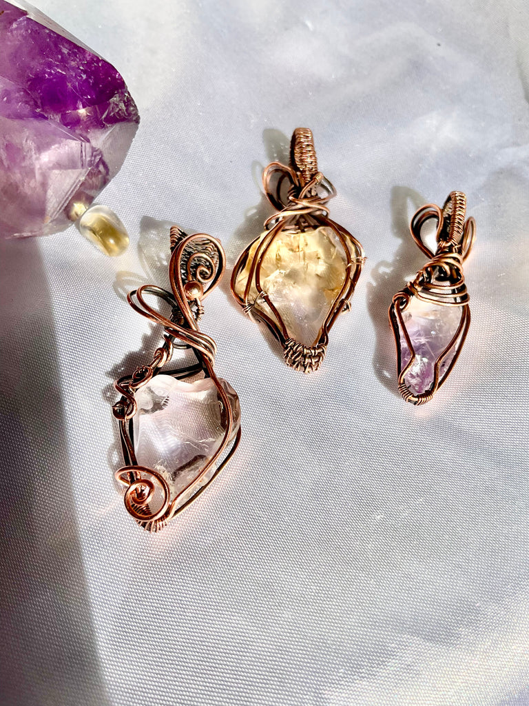 Ametrine Wire Wrapped Pendants