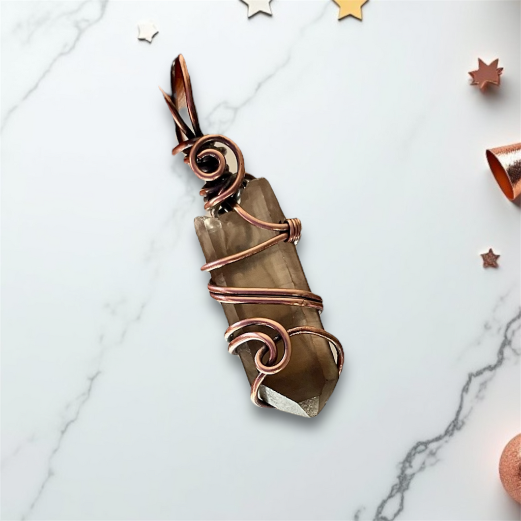 Smokey Lemurian Quartz Pendant