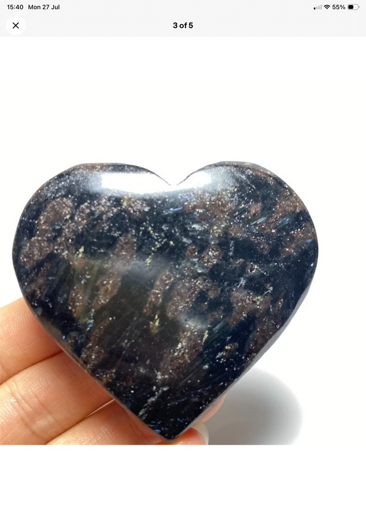 Blue Flash Astrophyllite Hearts