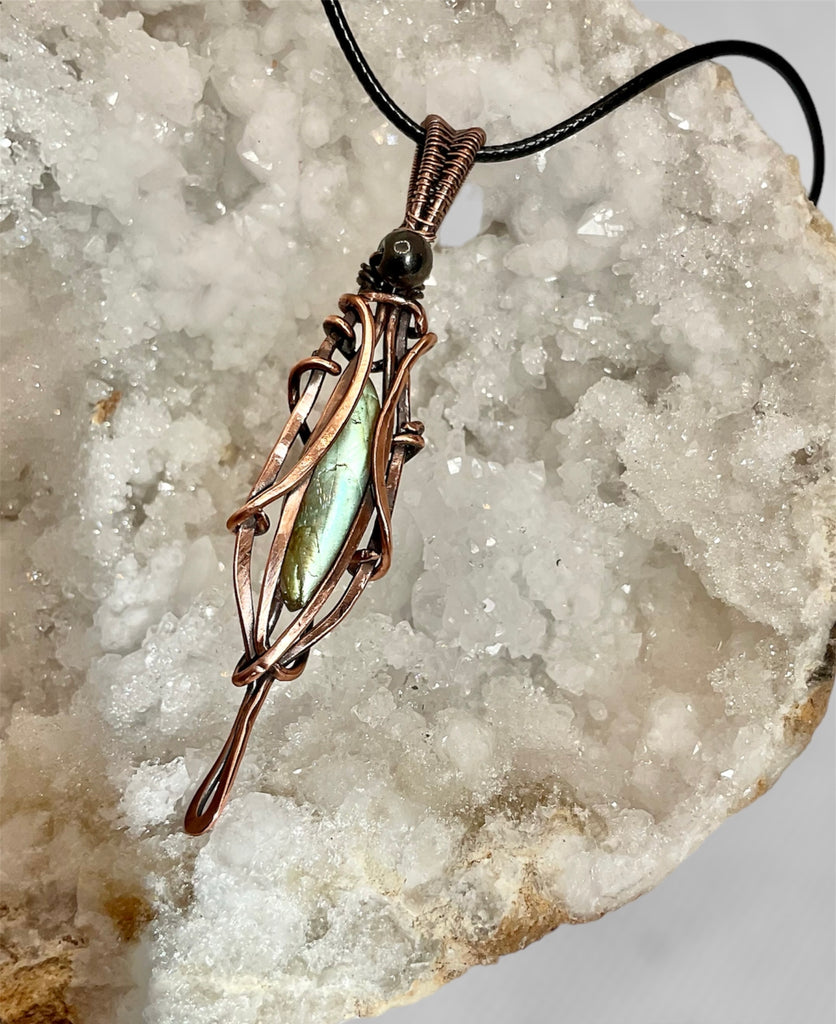 Labradorite Wire Wrapped Pendant - Connie’s Crystals 
