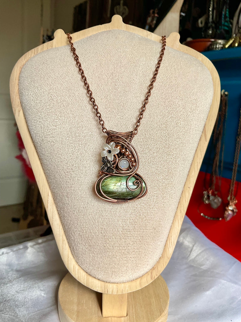 Labradorite and Moonstone Pendant