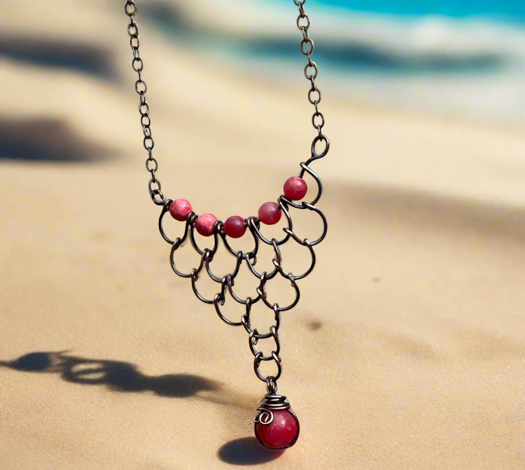 Rhodochrosite Handcrafted Necklace - Connie’s Crystals 