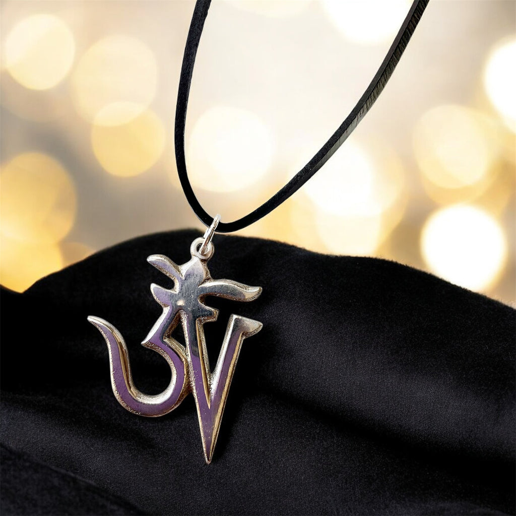 Tibetan Silver Ohm Pendant ￼