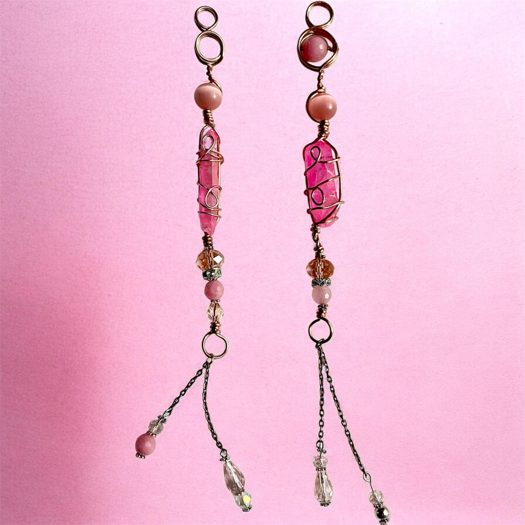 Pink Aura Quartz Wand