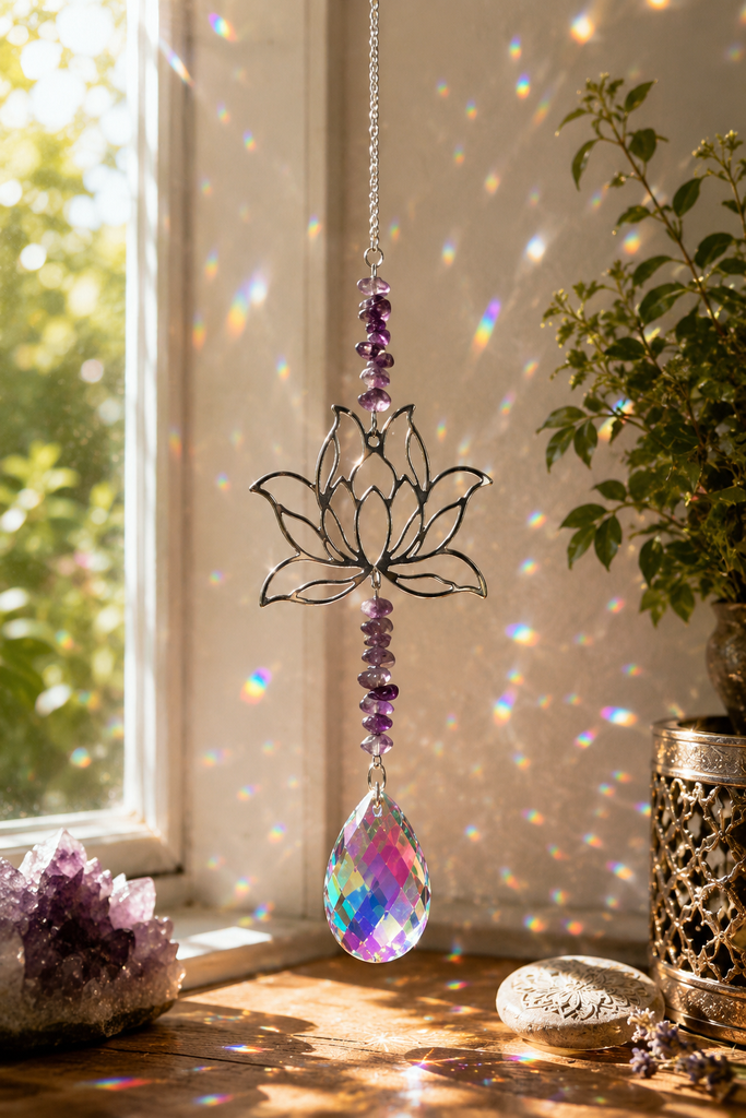 Lotus Crystal Sun Catchers