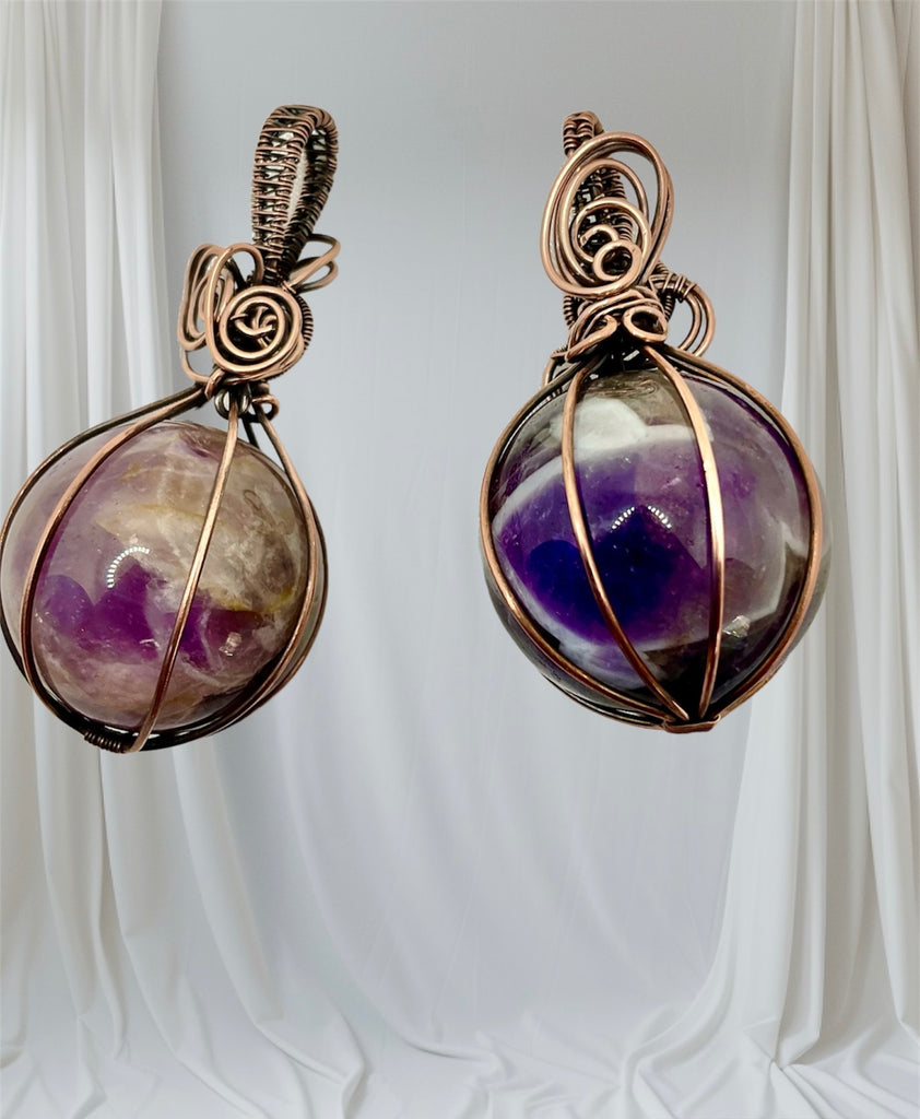 Amethyst Sphere Pendants