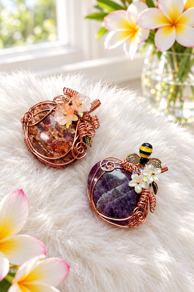Handmade Crystal Pumpkin Pendants