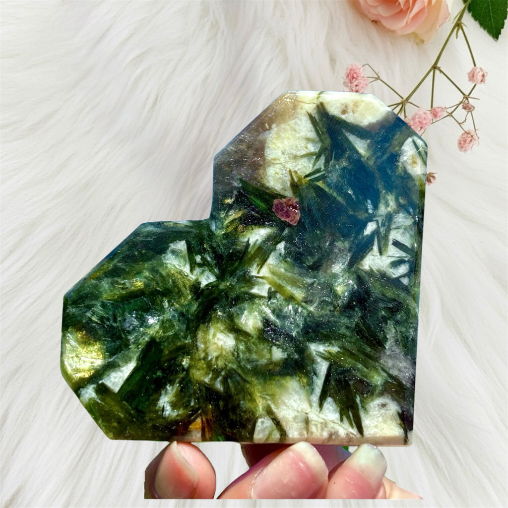 Verdelite Tourmaline Carved Heart