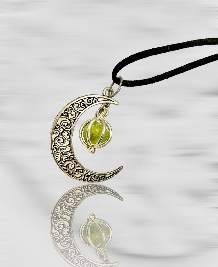 Crescent Moon Gemstone Pendants - Connie’s Crystals 