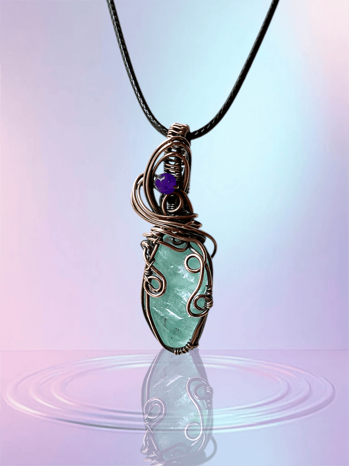 Aquamarine Wire Wrapped Pendant