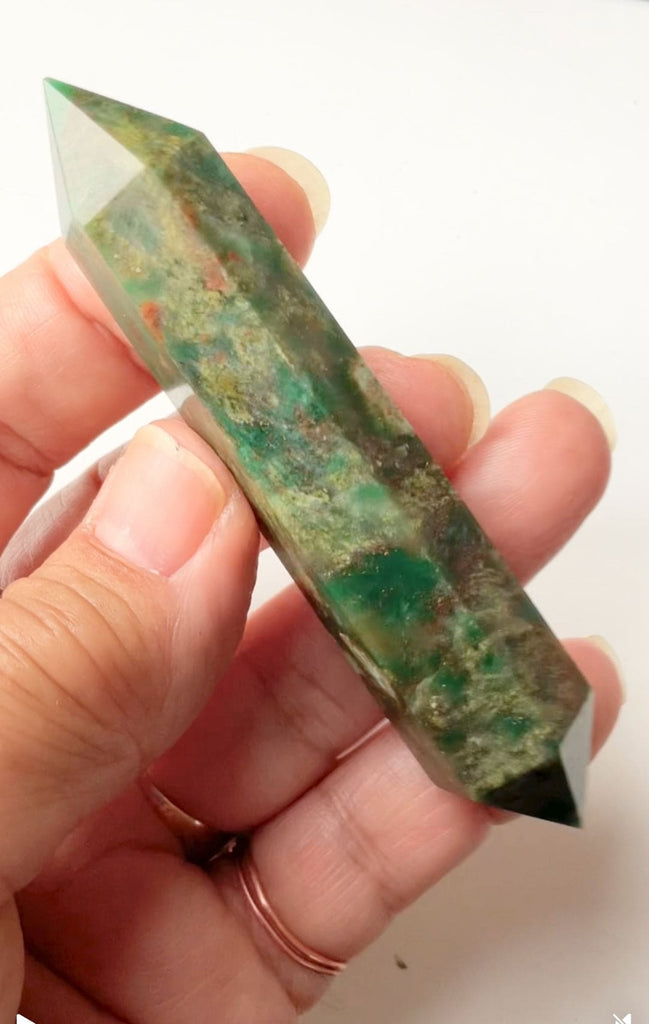 Rainforest Jasper Double Terminated Wand