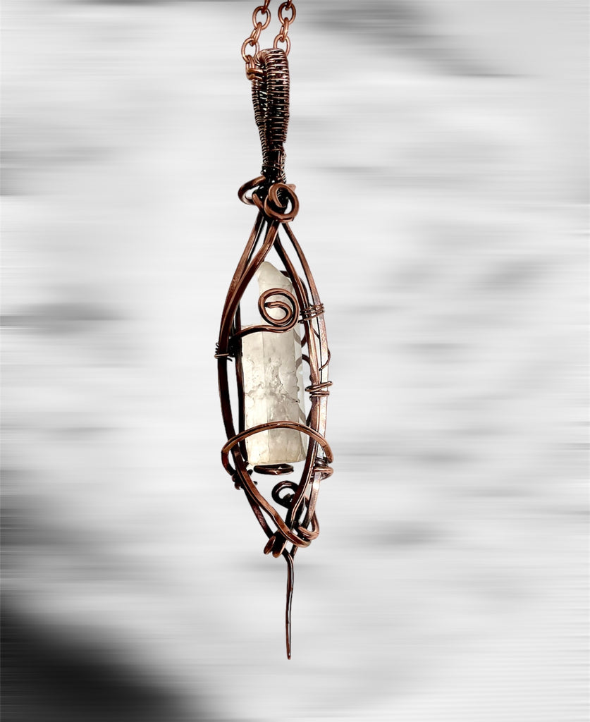 Clear Quartz Point Wire Wrapped Pendant - Connie’s Crystals 