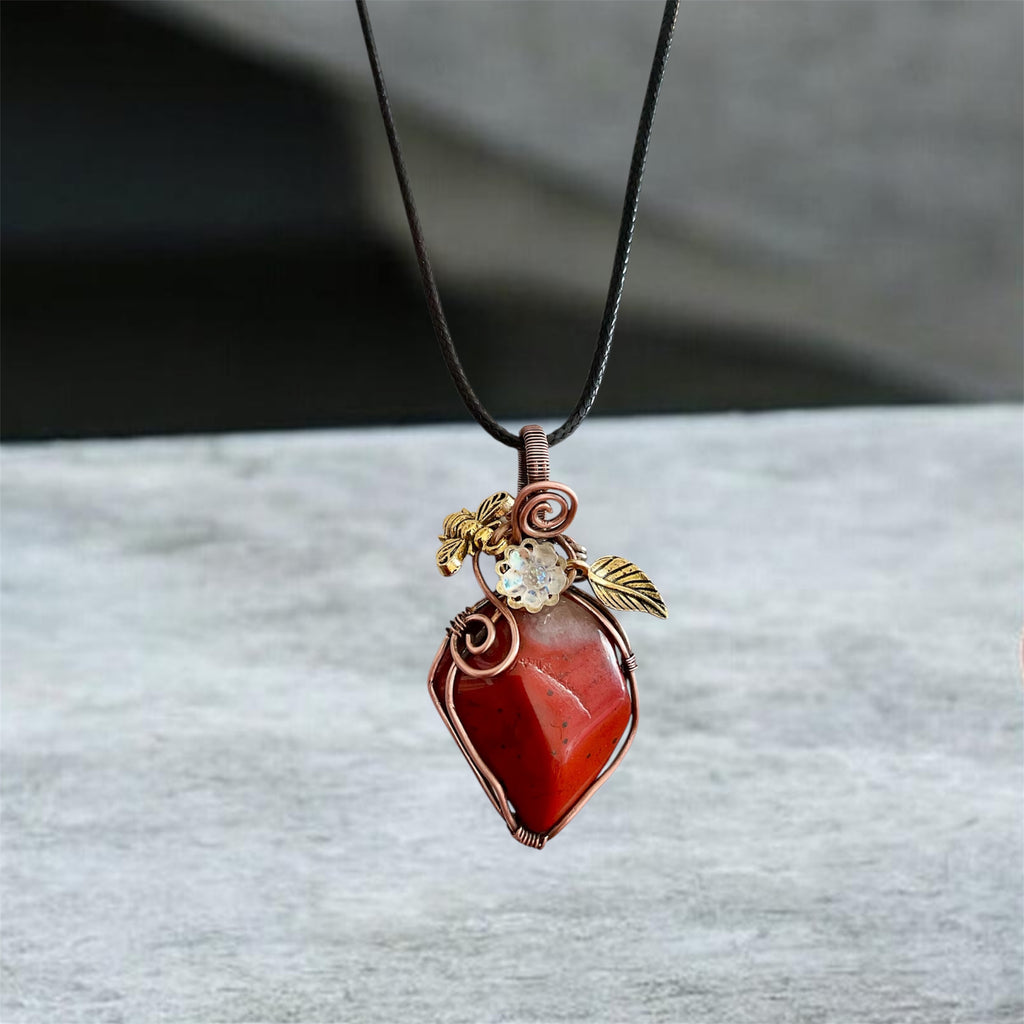 Red Jasper Wire Wrapped Pendant